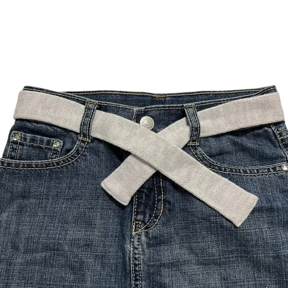 Gymboree Sz 7 Embroidered Snowflake Denim Skirt